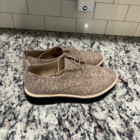 Eileen Fisher NIMS Felt Platform Oxfords Sz 8 - Picture 4 of 8
